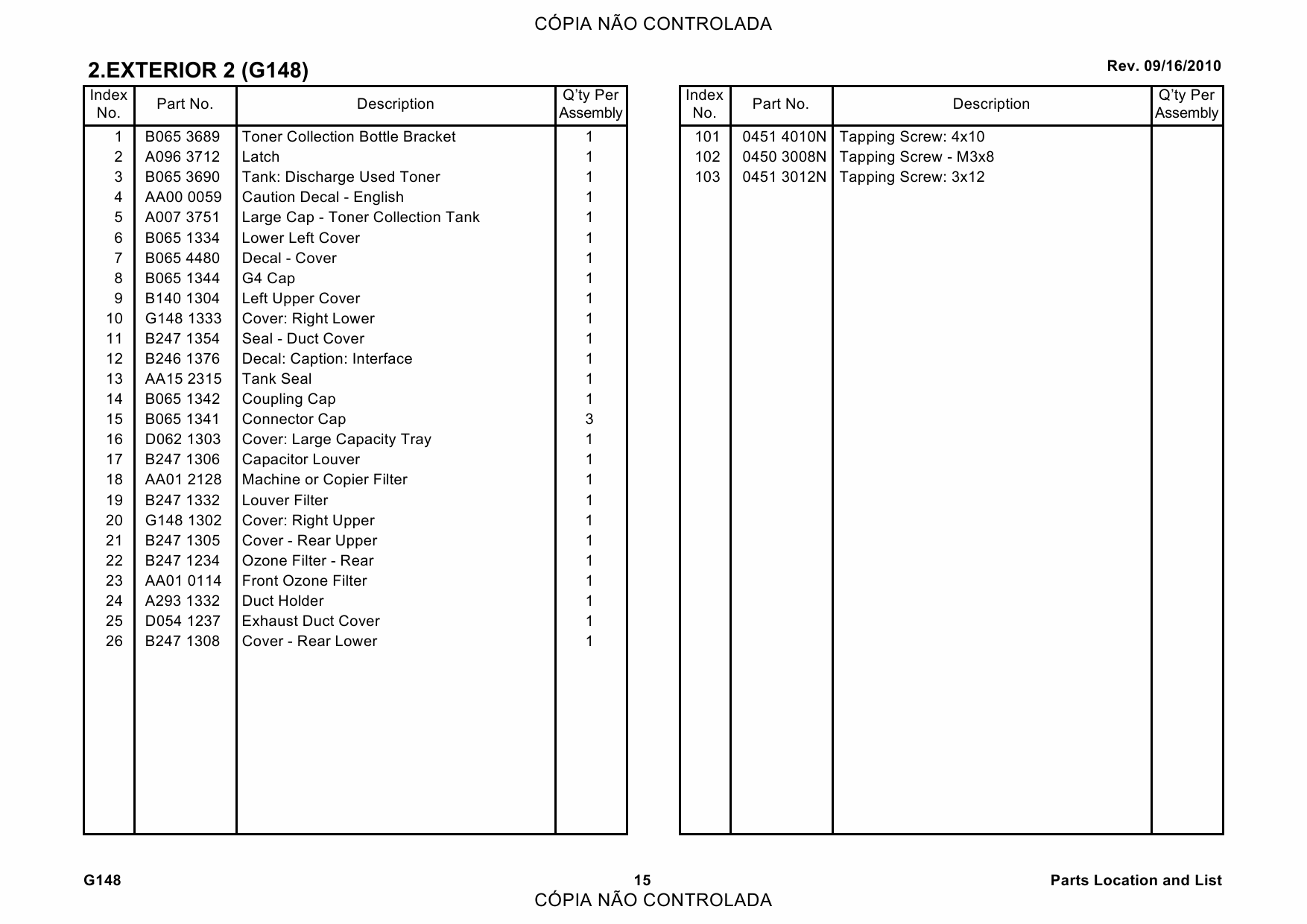 RICOH Aficio SP-9100DN AP900 G126 G148 Parts Catalog-3